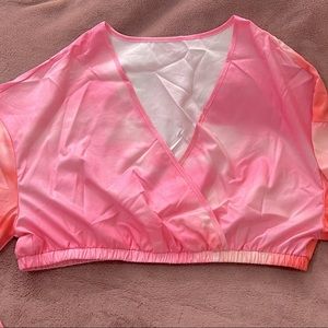 Shien tie dye long sleeve crop top